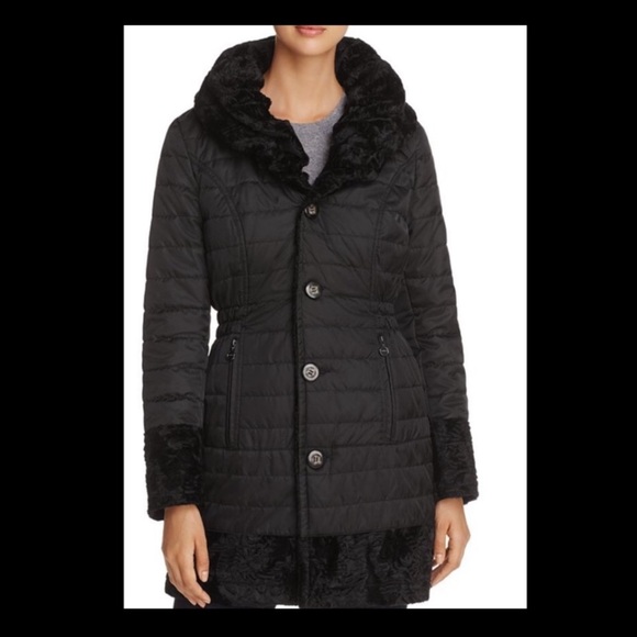 Laundry by shelli Segal Women Reversible faux fur coat - Picture 1 of 5